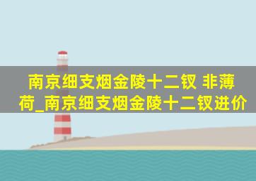 南京细支烟金陵十二钗 非薄荷_南京细支烟金陵十二钗进价